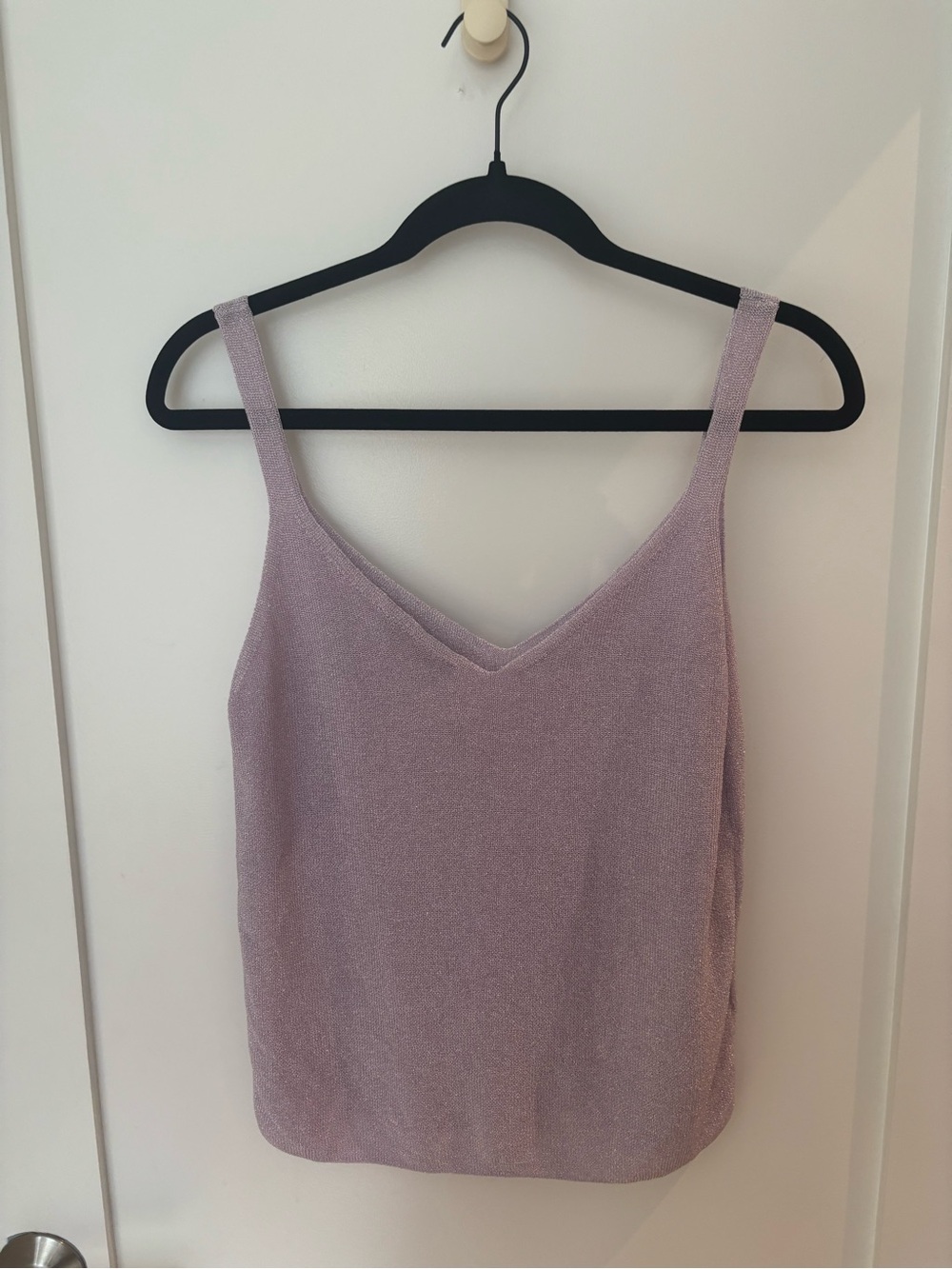Mango Lilac V-Neck Ribbed Tank Top - Picture 6 of 6